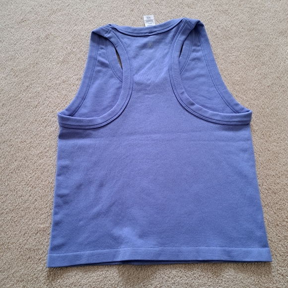 Reflex Set Of 2 Tanks Racer Back Ribbed Seamless Blue Brown Size XL Stretch - Picture 4 of 12